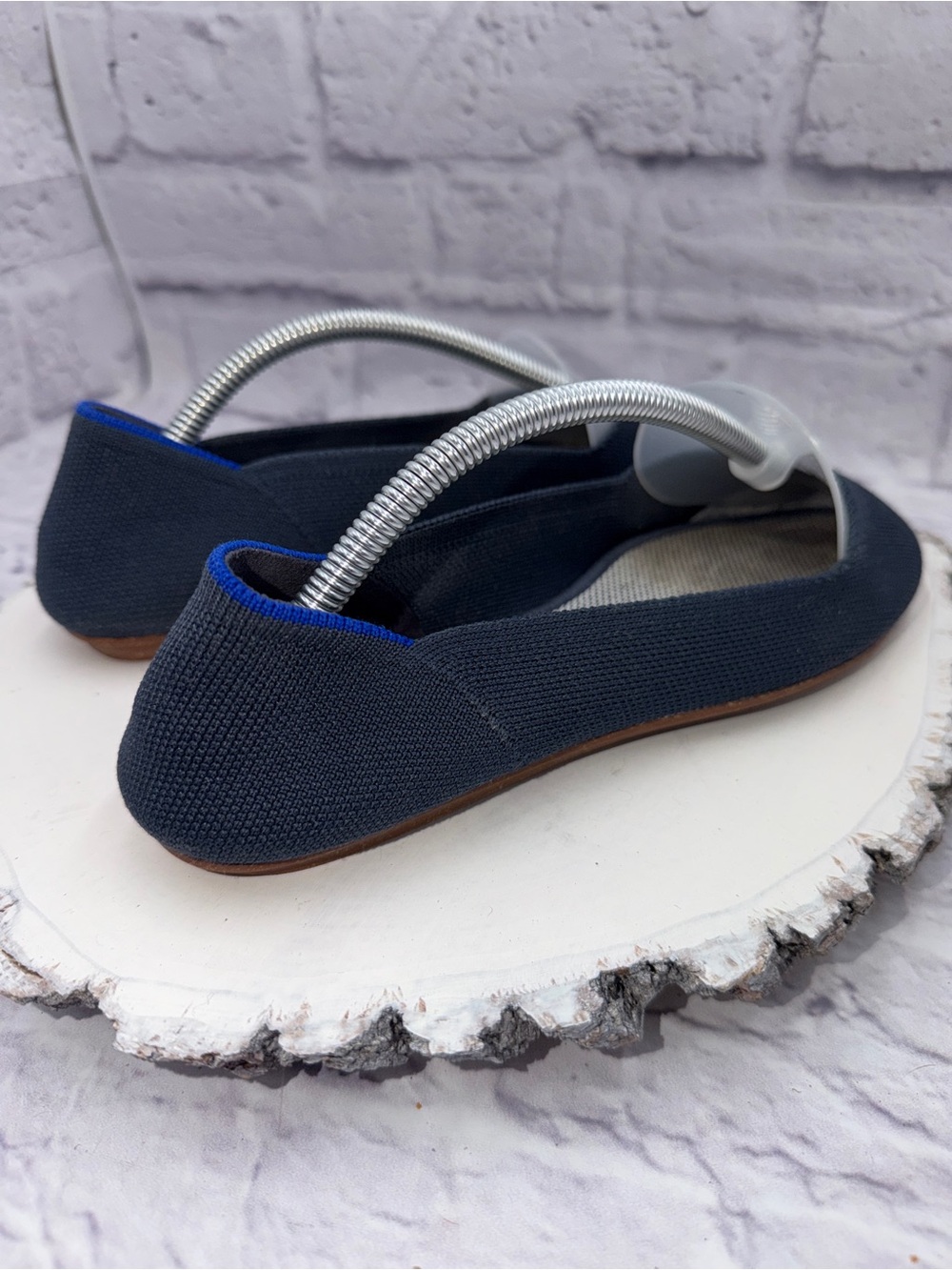 Rothy’s The Flat Women Size 7 Blue Knit Slip On Ballet Flat Comfort Casual EUC - Picture 2 of 6